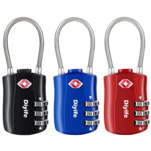 TSA-Approved Cable Lock 3-Pack
